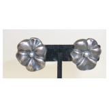 Sterling Silver Figural Flower Earrings
