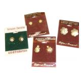 Vintage New Old Stock Pierced Earrings on Cards