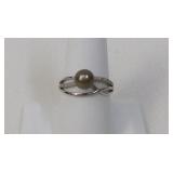 Vantel Pearls Sterling Silver Ring Size 9 - 9.5