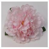 Large Pink Fabric Faux Flower Brooch
