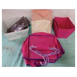 Folding storage baskets