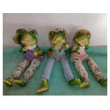 Vintage frog shelf sitter