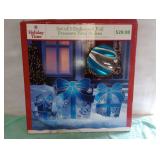 Embossed foil yard stakes Christmas