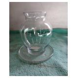 Clear vase/plate