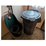 Brute Lidded Trash Can, Easy Go Kart, Bucket