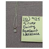 925 Silver Dainty Pendant Necklace