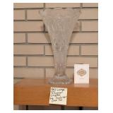 Large Shannon Crystal by Godinger Vase (b)
