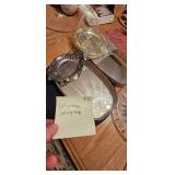 Lot of Vintage Metal/Glass Serving Trays