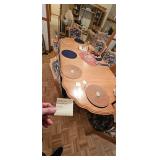 Large Vintage Oak Dining Room Set, 10 Chairs