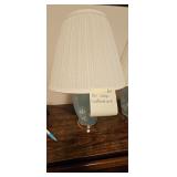 Pair Vintage Handpainted Blue Floral Lamps