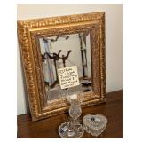 Petite Lead Crystal Trinket/Ring Holders & Mirror