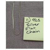 925 Silver Flat Chain Necklace