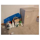 Plastic Outdoor Storage Chest and Misc