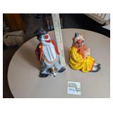 Vintage Universal Statuary Clown Figures