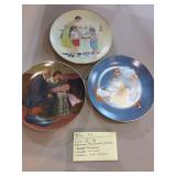 Lot of 3 Norman Rockwell Plates