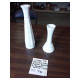 Milk Glass Vases, Hooser Starburst