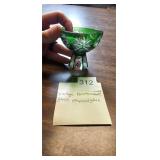 Vintage Dorotheenhutte Glass Emerald Green