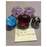 Lot of 5 St. Clair Paperweights
