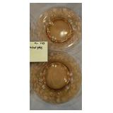 8 Vintage Etched Glass Plates