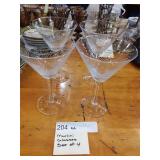 Set of 4 Martini Glasses