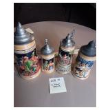 4 Beer Steins