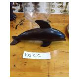 Vtg Handcrafted Ironwood Dolphin Figurine
