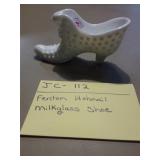 Fenton Hobnail Milk Glass Shoe