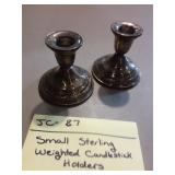 Small Sterling Weighted Candlesticks
