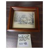 Atq/Vtg Currier & Ives Framed Print