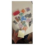 NEW Misc Crafting Bead Lot 16 Bags 2 sm containers