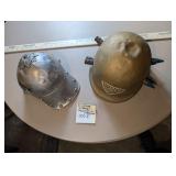 2 Vintage Military / Medieval Costume Helmets