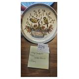 Vintage Decorative Plates, Birds & Flowers 4 pcs