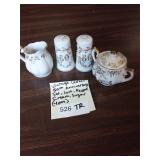 Vtg Lefton 50th Anniversary Set S&P, Cream & Sugar