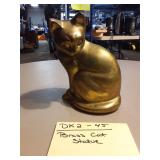 Brass Cat Statue