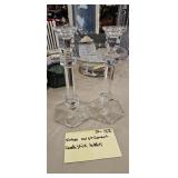 Vintage Val St Lambert Candlestick Holders