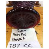 Fenton Ruby Red Basket