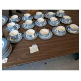 Vintage Royal Currier & Ives Blue and White set