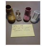 Lot of 4 small Ceramic Shoes