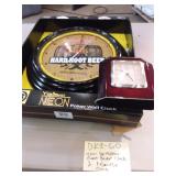 Neon Sprecher Root Beer Clock & Mantle Clock