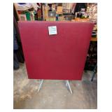 Red Leather Look Folding Card Table