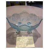 Vtg. Jeannette Glass Footed Fruit Bowl