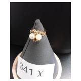 Pearl like ring 14k