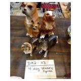 4 Dog Statues/Figurines