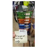Rolling Cart Lot Metal Figs Lot 3