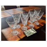 Cut Crystal Wine Glasses, Likely Waterford Lismore