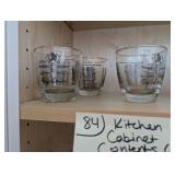 Kitchen Cabinet Contents (a) Misc Glassware