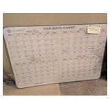 Quartet Four Month Planner White Board