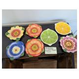 Fruits & Flowers Ceramic Plates