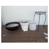 Large Flowerpots & Stand/Holder
