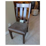 Wood & Leather Look Dining/Accent Chair